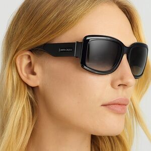 Jimmy Choo Sunglasses Rectangle  Black LEE/ S